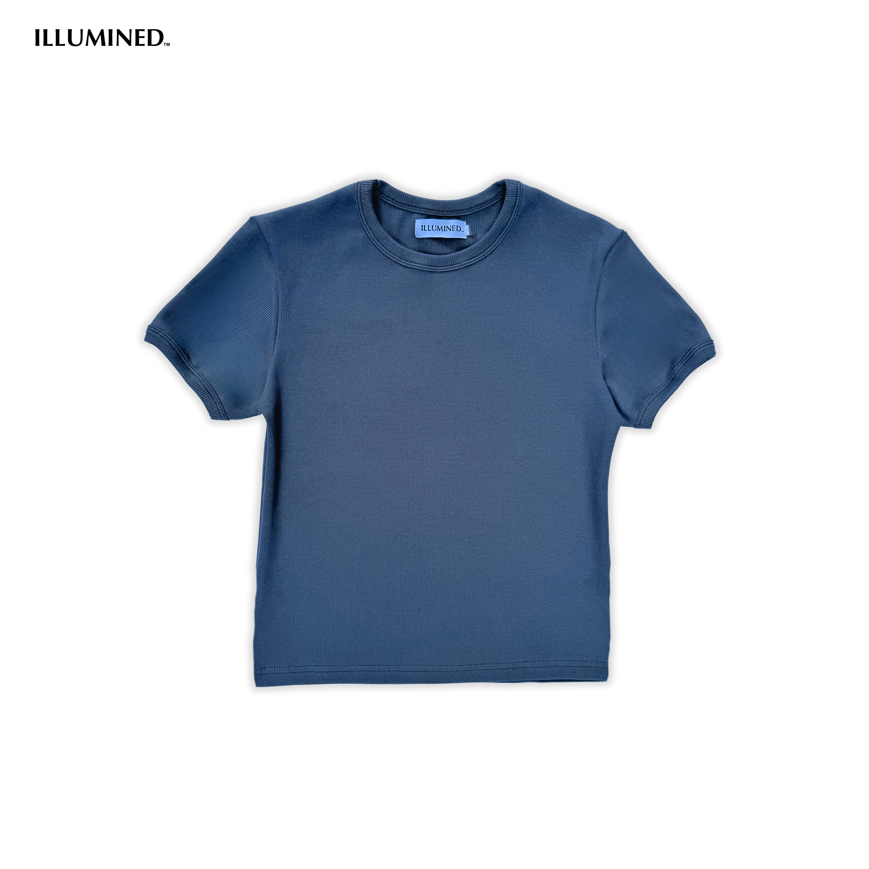 Ribbed Body Fit Cropped T-Shirt