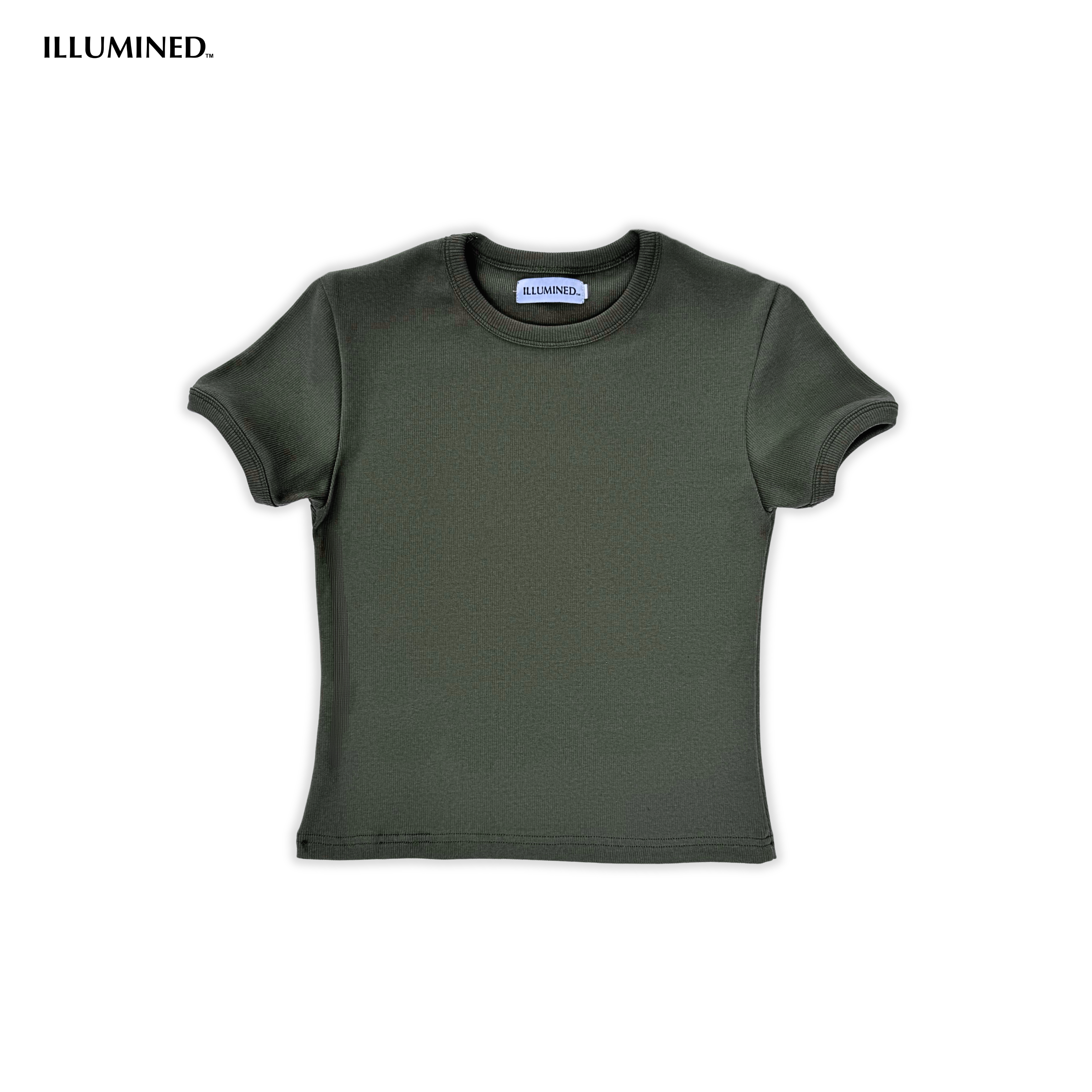 Ribbed Body Fit Cropped T-Shirt