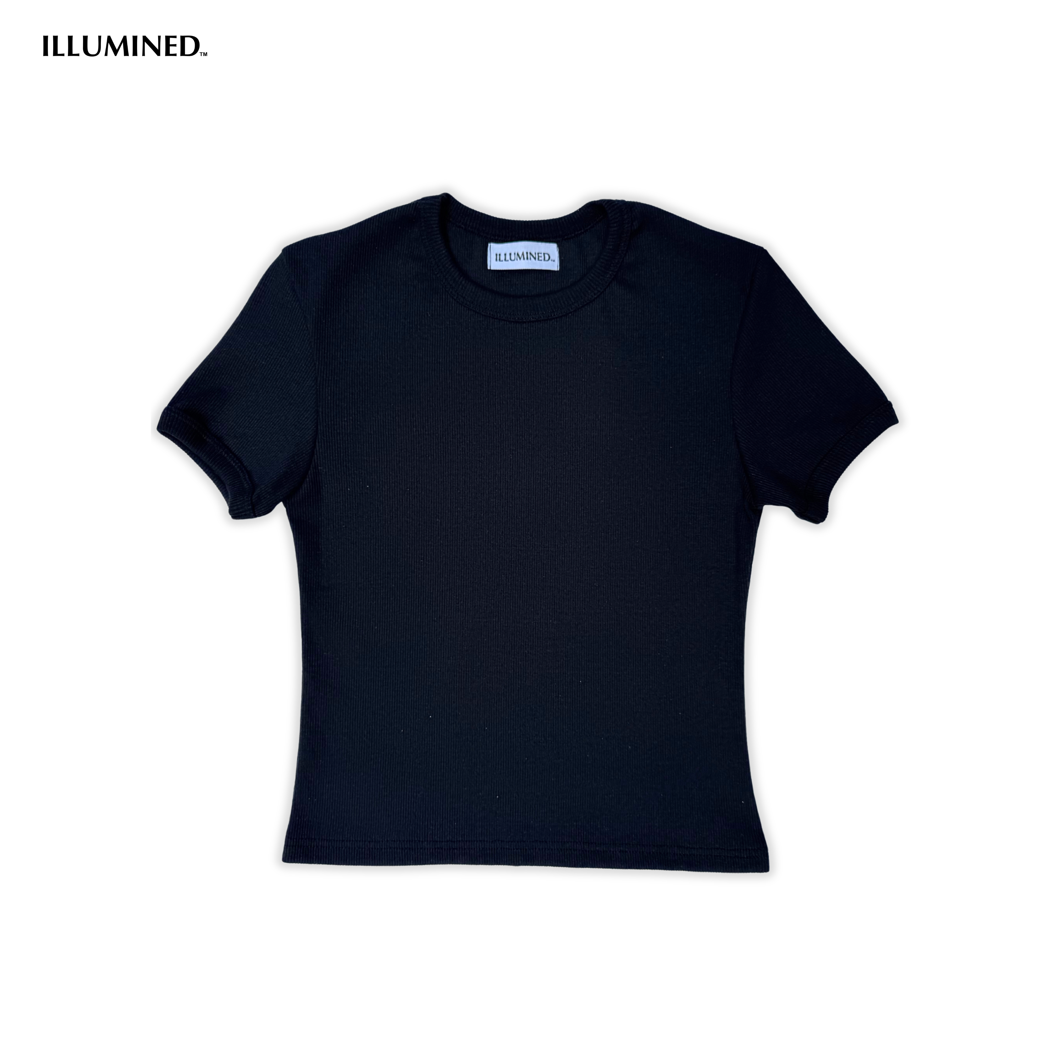 Ribbed Body Fit Cropped T-Shirt